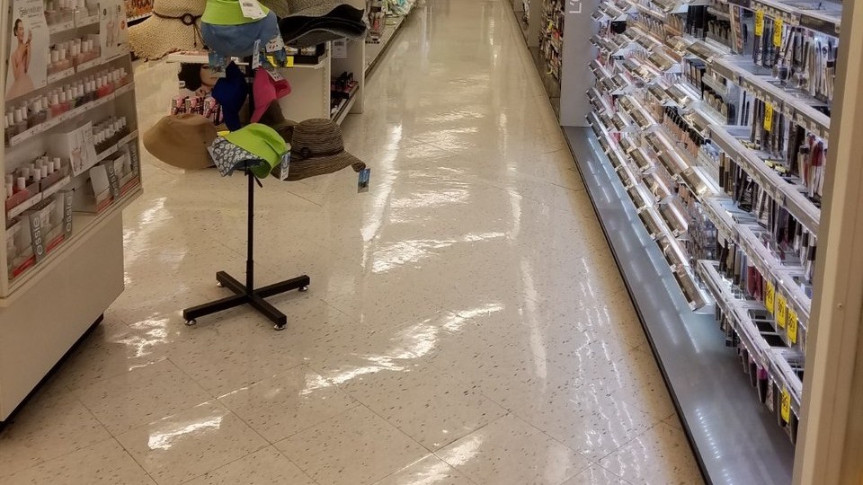 Maintained pharmacy retail aisle under regional service program